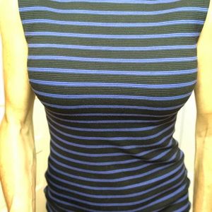 Juicy couture mini black and blue striped dress